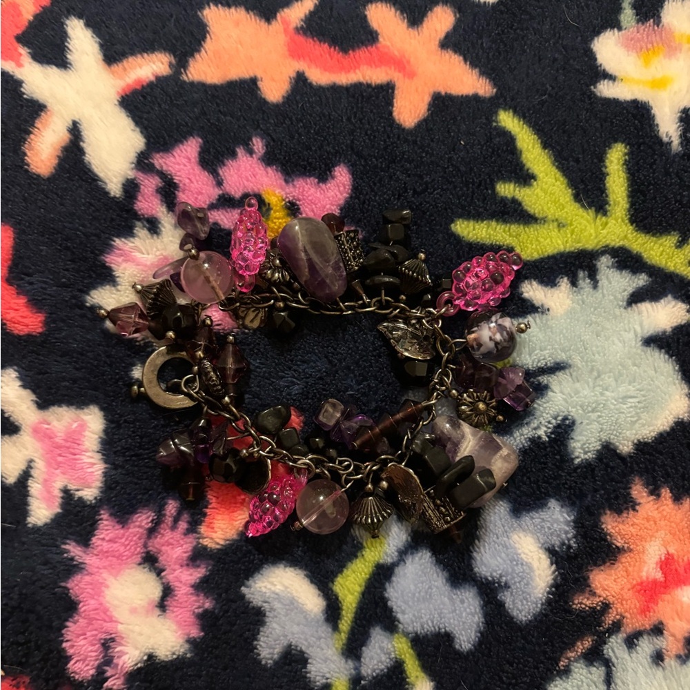 Elegant Purple Charm Bracelet
